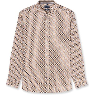 OLYMP Casual Overhemd, Regular Fit, Kent, Bruin