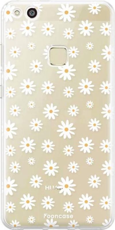 Fooncase Hoesje Geschikt voor Huawei P10 Lite - Shockproof Case - Back Cover / Soft Case - Madeliefjes