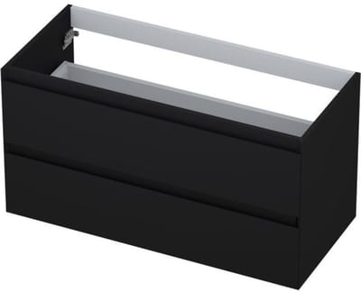INK - Onderkast 2 Laden Greeploos Gelakt - 1000x450x520 Mm - Mat Zwart