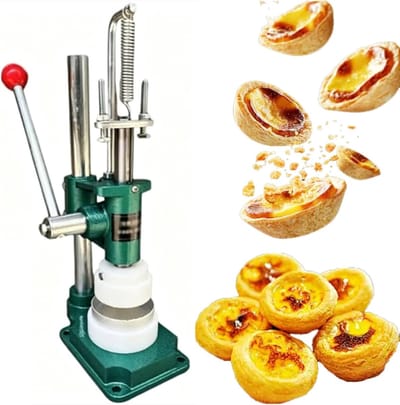 Handmatige Taartpers - Taartvormer Taartmaker - Taartschelpen Maken - Ergonomisch Hefboomontwerp - 20 x 12 x 42 cm - Zilver