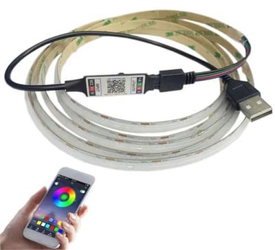 RGB LED Strip Verlichting met Bluetooth Muzieksynchronisatie voor Woondecoratie (5V, 1m)