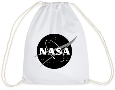 NASA zwart-wit klassiek logo Gymtas