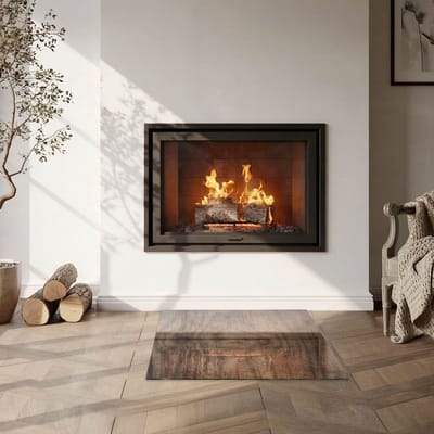 Coloray Vloerplaat Houtkachel - Plaat voor Onder Kachel - 60 cm x 60 cm - Kachel Vloerplaat - Bruin Vloerplaat Kachel - Onderplaat - Vloerplaat Openhaard - Houtkachel Accessoires - Onderplaat Voor Houtkachel