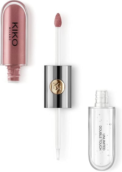 KIKO Milano Unlimited Double Touch 120, Vloeibare Lippenstift In 2 Stappen, Glanzende Finish. Blijft Tot 12 Uur Zitten. Gekleurde, No Transfer Base