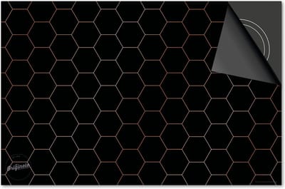 Inductie beschermer 60x60 - afdekplaat inductie mat - Dietrix Kookplaat beschermer - Exclusief - Hexagon - Hexagon zwart brons koper
