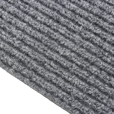 vidaXL - Droogloopmat - 100x350 - cm - grijs