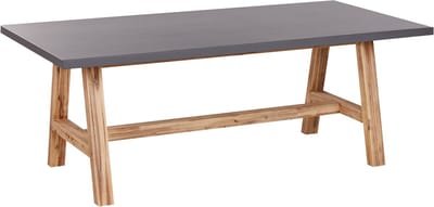 TONNARE - Tuintafel - Licht hout - 200 x 100 cm - Beton