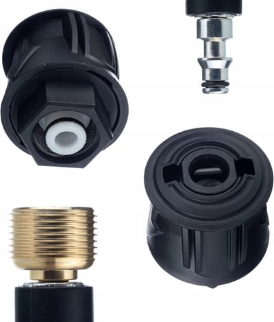Hogedrukreiniger Adapter - Slang Koppeling - Snel Reinigen - Eenvoudige Plug-and-Play - 160 Bar - Grijs
