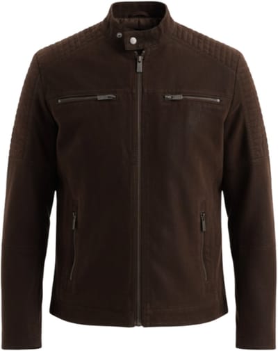 OMBRE Jas - Rits - Effen Bruin S