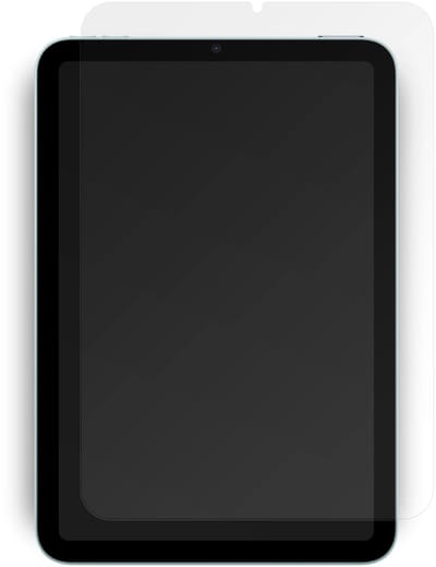 BodyGuardz Pure 2 screen protector iPad mini (6th/A17 Pro) – Stootabsorberende technologie – Precies gesneden randen – Ultra-dun ontwerp voor optimale aanraakgevoeligheid - Transparant