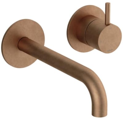 Hotbath Cobber CB105EXT18 afbouwdeel inbouw wastafelkraan met 18cm uitloop verouderd messing