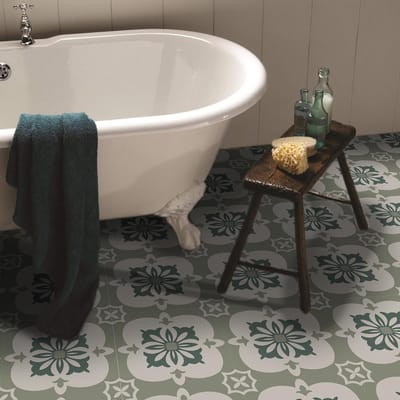 Vinyl Vloertegels - Zelfklevende Tegels - Keuken Badkamer - Afneembaar Zonder Lijmresten - 30x30cm 12 Stuks - Saliegroen