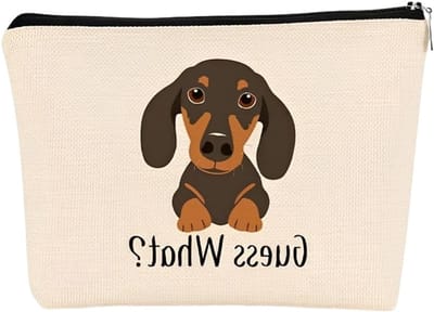 Make-uptas - cartoon-teckel design - draagbare organizer - perfect voor reizen - ShopVlot