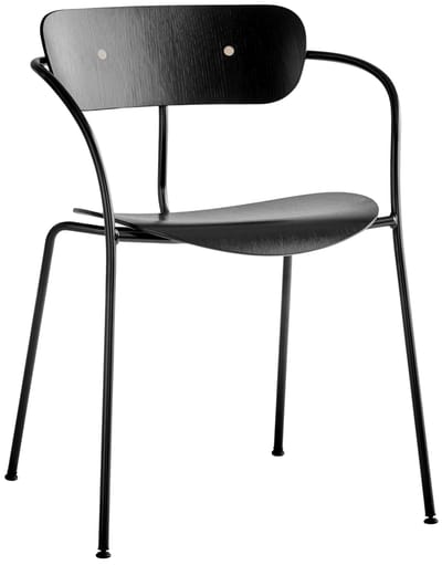 &Tradition - Pavillon AV2 Stoel - black - eiken zwart gelakt