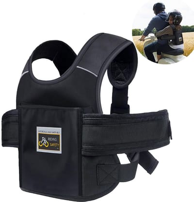 WNHB® Kind Veiligheidsgordel Motorfiets – Verstelbare Riem met Reflecterende Strepen – Harnas voor Baby en Kind 1 tot 10 Jaar