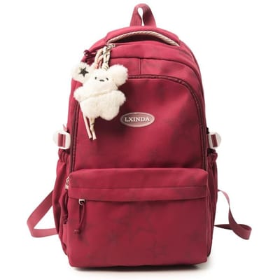 Grote capaciteit Ster Schooltas voor Meisjes College Mode Schoolrugzak Trendy Esthetische Student Laptoptas Mochilas Escolares brown