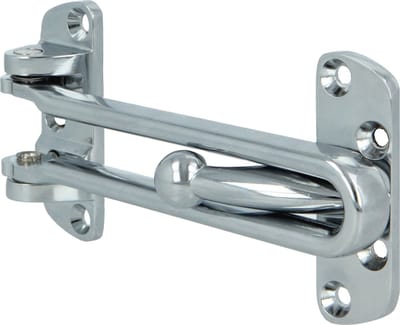 AMIG Kierstandhouder 120mm - Verchroomd - Deurketting voor Binnendraaiende Deuren - Hoogglans Zilver - Inclusief Montageset