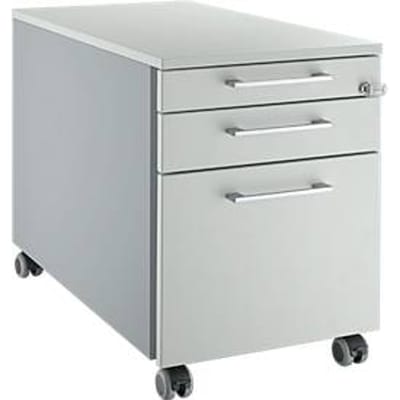 Schäfer Shop  Select Verrijdbaar ladeblok 126, met hoekgreep blank aluminium/lichtgrijs/lichtgrijs