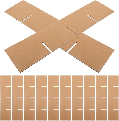 Kartonnen Doosverdelers - Verhuisdozen Scheiders - Veilig Inpakken - Extra Stevig Karton - 33.5x8x0.3cm - Khaki
