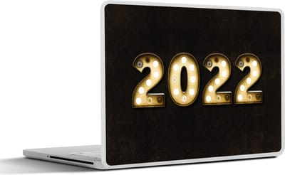 Laptop sticker - 15.6 inch - Oud en nieuw - Feest - 2022 - 36x27,5cm - Laptopstickers - Laptop skin - Cover