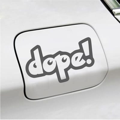 Bumpersticker - Dope! - 10 X 17 - Antraciet