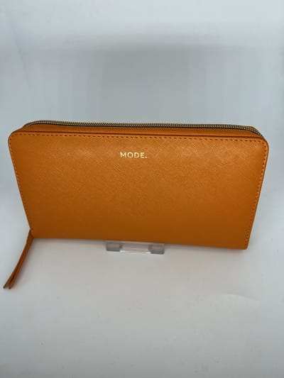 Dbramante1928 - Portemonnee Dames - Cadeau voor Vrouw - Telefoontasje - Pasjeshouder Vrouwen - Portefeuille Dames - Oranje