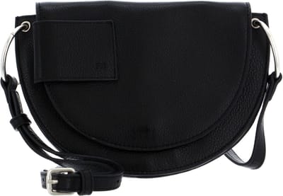 FREDsBRUDER Leren Schoudertas Olivia Saddle Bag Black Zwart
