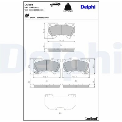 Remblokset DELPHI LP3960