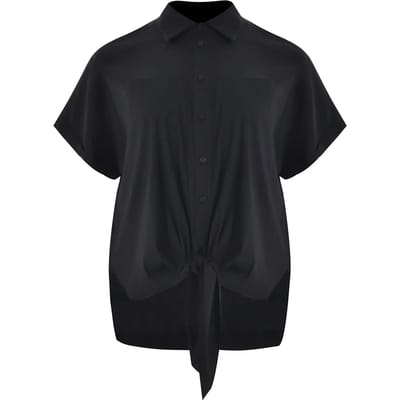 Popeline Blouse met Opgestikte Zakken Dames Mat Fashion