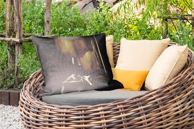 Buitenkussens - Strik - Beige - Witte - Wijn - 60x40 cm - Weerbestendig