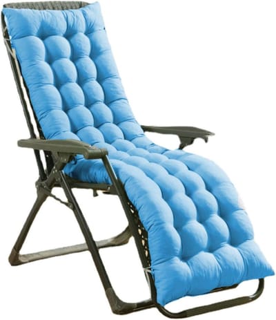 Tuinstoelkussen - Loungestoelkussen Zitkussen - Ontspannen in de tuin - Antislipbanden - 170 x 50 cm - Hemelsblauw