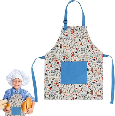Kinderschort met Pocket voor Schilderen, Koken en Bakken - Verstelbare Halsbanden en Duurzaam Materiaal