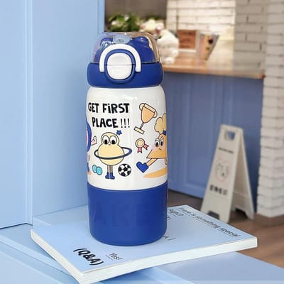 Nieuwe Thermosbeker met Dubbele Drank met Hoge Uitstraling Roestvrijstalen Beker Thuis Student Waterbeker Meisjes Draagbare Kinderbeker 500ml