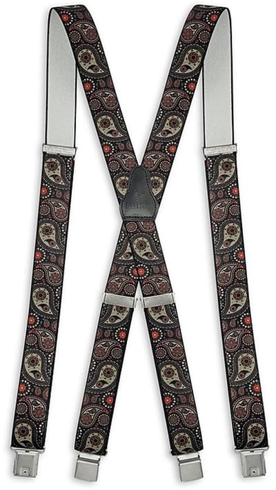 Sir Redman - Bretels - XL bretels Modern Paisley - bruin / lichtblauw