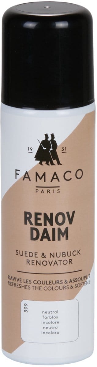 Famaco Renovateur Daim - Kleurhersteller voor Suede enNubuk - 250 ml spuitbus – beige