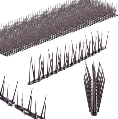 KADAX Vogelafweer van kunststof, duivenafweer, spikes, vogelbescherming voor balkon, raam, dak, tuin, vogelverschrikker ter afweer van vogels, duivenbescherming (bruin, 50 stuks)