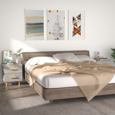 vidaXL - Nachtkastjes - 2 - st - 40x35x47,5 - cm - betongrijs