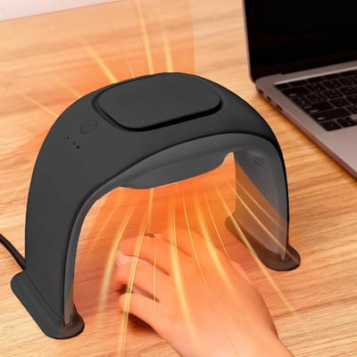Opvouwbare Elektrische Tafelverwarming met Thermostaat - Energiezuinige Handwarmer voor Bureau, Verstelbare Temperatuur, Perfect als Kerstcadeau