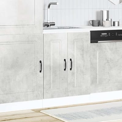 vidaXL - Spoelbakonderkast - Kalmar - 60x46x81,5 - cm - bewerkt - hout - betongrijs