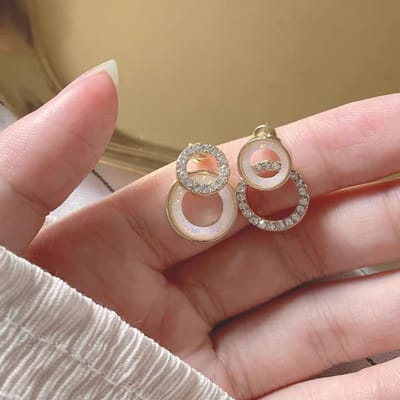 Korea Nieuw Ontwerp Mode Sieraden Hars Schelp Franje Voor En Achter Oorbellen Elegante Vrouwen Strandfeest Accessoires