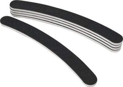 5x boemerang nagel vijlen #100/180 - KELERINO. - Zwart