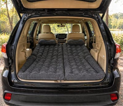 Luchtbed Auto Achterbank 2 in 1 - 1 en 2 Persoons Camper Slaapset met Pomp