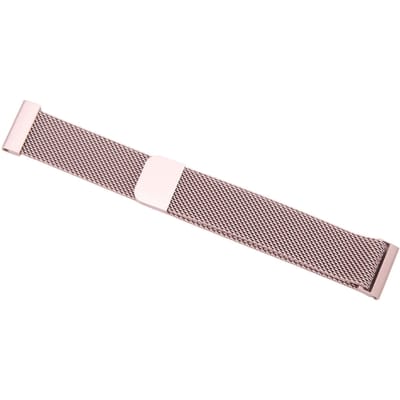 Bracelet de montre général 18 mm Acier inoxydable Boucle à absorption magnétique Maille métallique à dégagement rapide Montre rose or