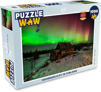 Puzzel Noorderlicht in Finland - Legpuzzel - Puzzel 1000 stukjes volwassenen