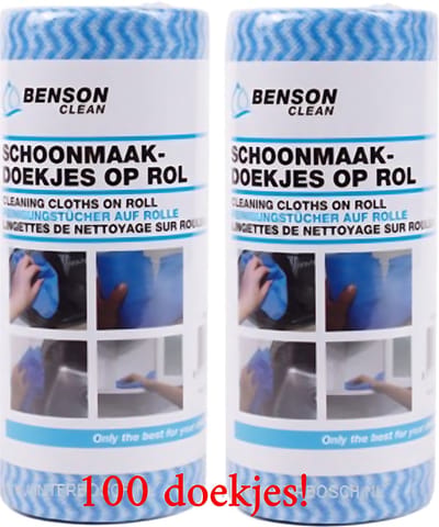 Huishouddoeken op rol - 2x 50 stuks - huishouddoekjes / afscheurdoekjes.