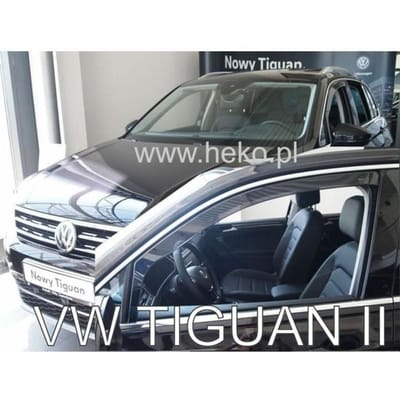 Déflecteurs d'air - J&J AUTOMOTIVE - Volkswagen Tiguan 2 - Fumé - Acrylique renforcé - Installation facile