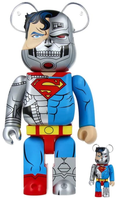 400% & 100% Bearbrick set - Cyborg Superman (The Return of Superman)
