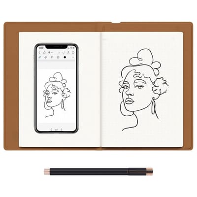 Aurixi® Digitaal Notitieblok - Digitaal Notitieblok Remarkable - Writing Tablet met Bluetooth - LED Scherm - Bruin - 25cm x 18cm x 2cm