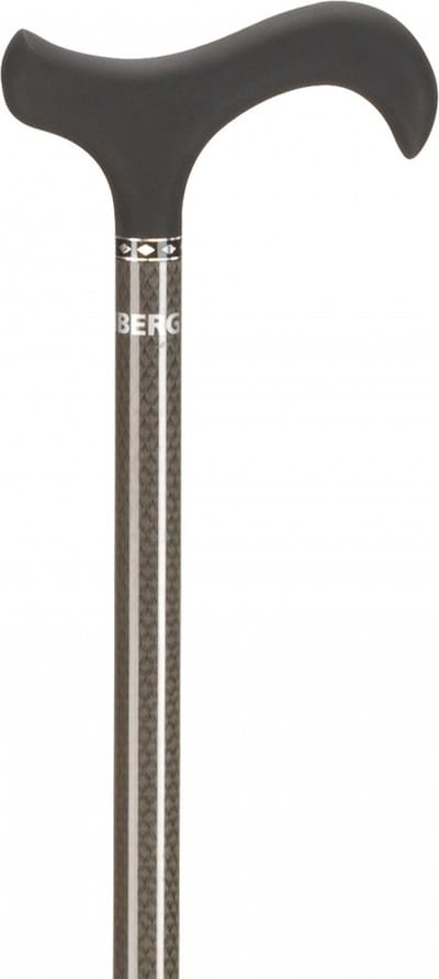 Carbon wandelstok Soft Derby handvat Able2 - Carbon - Handvat is ergonomisch gevormd en voor linker en rechterhand