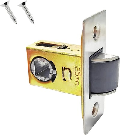Dailygoods- Buisvergrendeling 25 mm - Vork Mortice Vergrendeling - Mutedeurveervergrendeling - Roestvrijstalen Plaat - Binnendeuren - Geluidsarm Sluiten - Deurslot